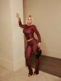 Women Sexy Print Long-Sleeve Top and Pants Two-Piece Set