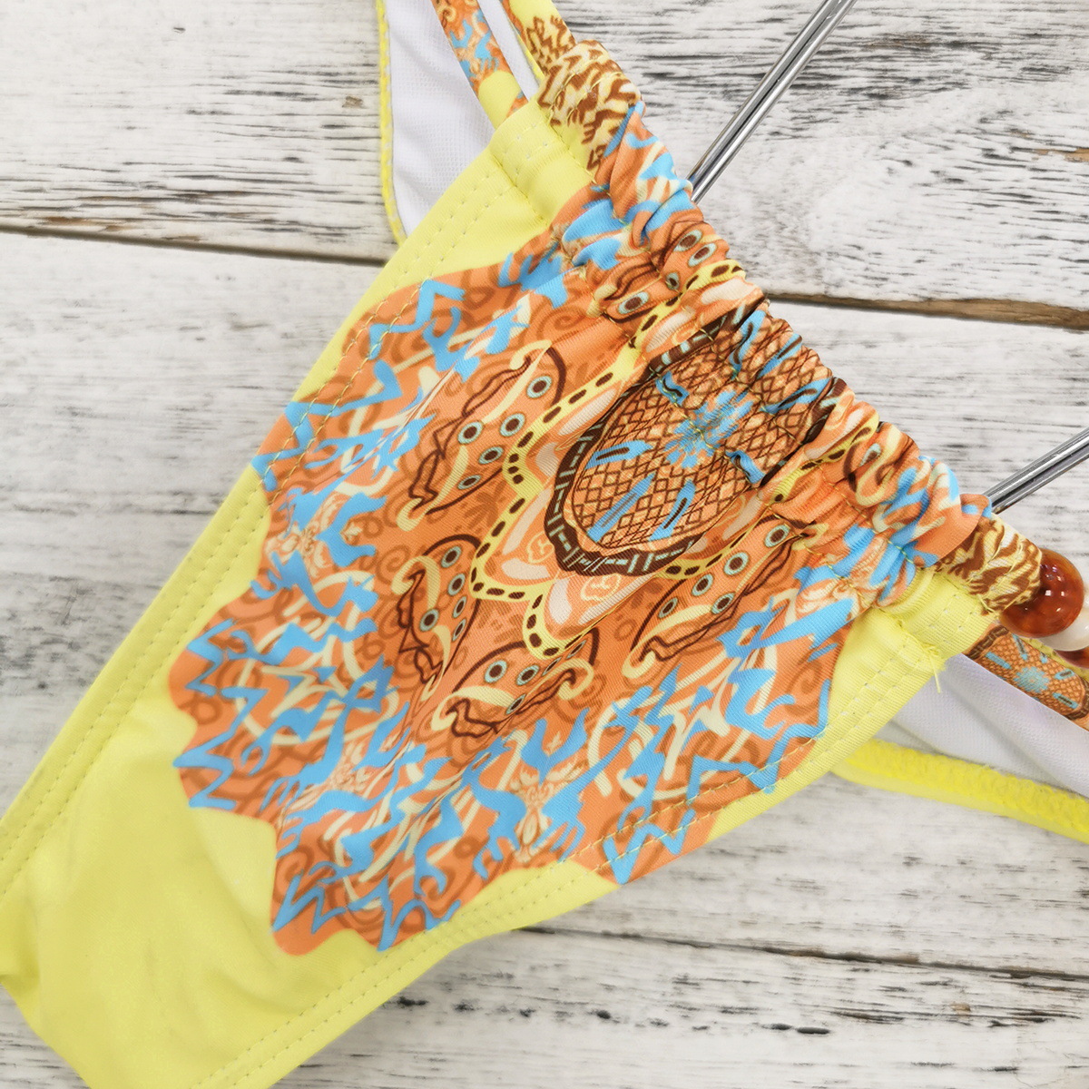 Women Printed Lace-Up Low-Back Sexy Two-Piece Bikini