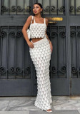 Women Fashion Sequin-Trim Strappy Two-Piece Skirt Set