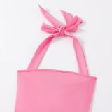 Women Pink Square Neck Backless Sleeveless A-Line Dress