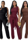 Women Lace-Up Ruffle-Edge Ruched Tank with Bell-Bottom Pants Set