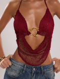Women Sexy Backless Halter Neck Camisole Vest