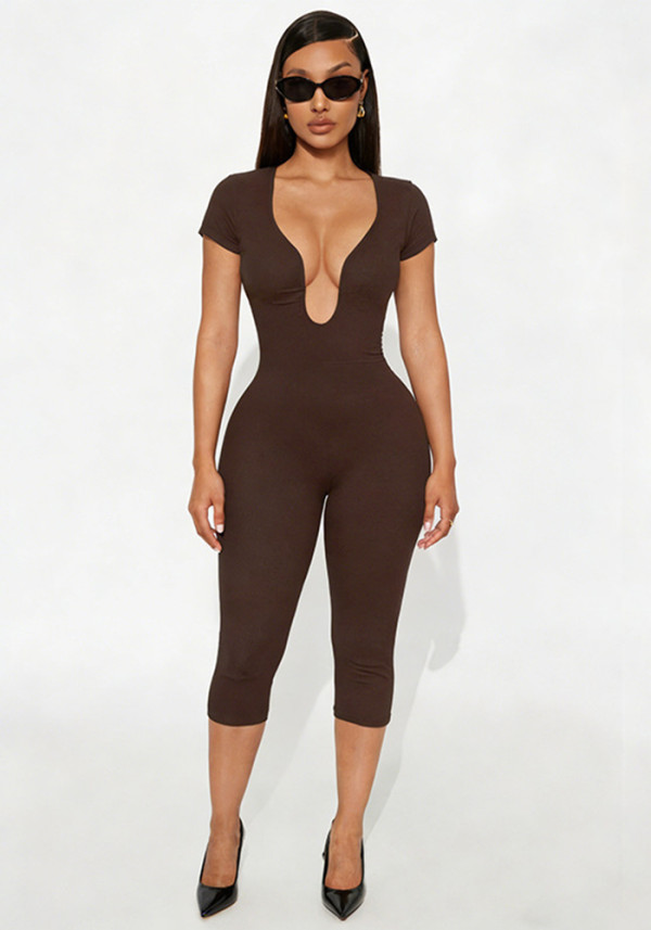 Women Sexy U-Neck Jumpsuit