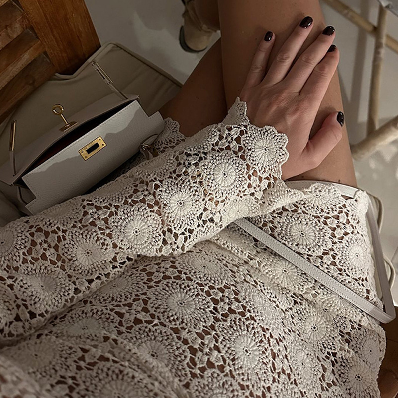 Women sexy see-through backless casual beach holiday dress