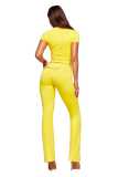 Women spring/summer letter print top and Pants two-piece set
