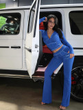 Women spring/summer letter print top and Pants two-piece set