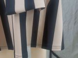 Women Turtleneck Striped Print Sleeveless Dress
