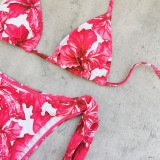 Women Printed Bikini, Beach Sexy Swimsuit, Three-Piece