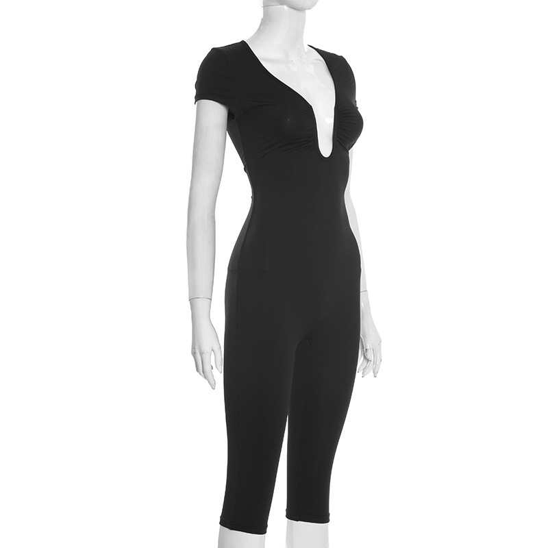 U-Neck Jumpsuit for Casual Evening Wear