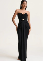 Women backless maxi dress
