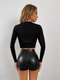 Women Sexy PU Skirt