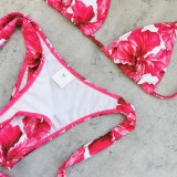 Women Printed Bikini, Beach Sexy Swimsuit, Three-Piece