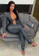 Women sexy V-neck long-sleeved jumpsuit