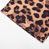 Women Sexy Leopard Print Sleeveless Mini Dress