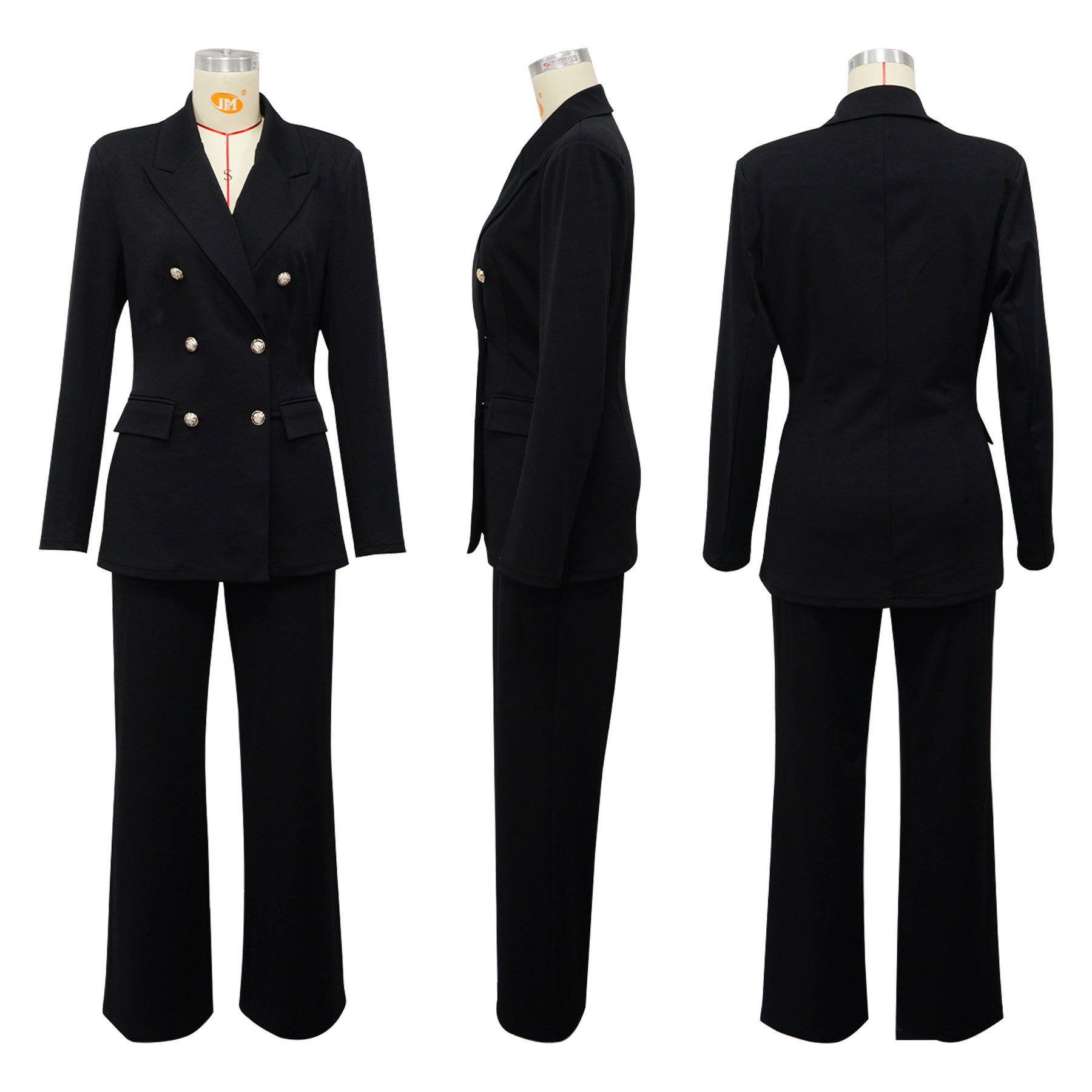Women button-down collar blazer and Pants two-piece set