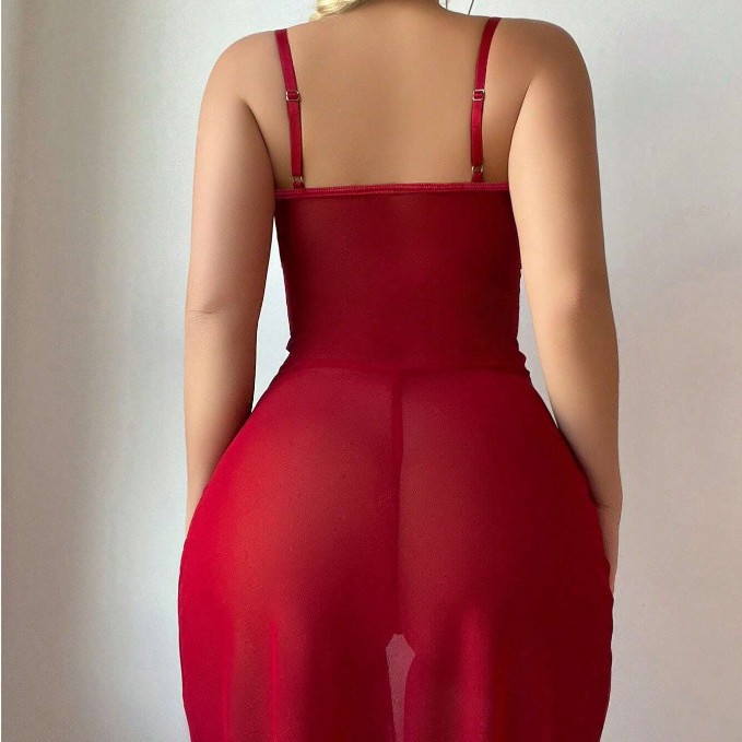 Women sexy lace see-through bodysuit/lingerie two-piece set