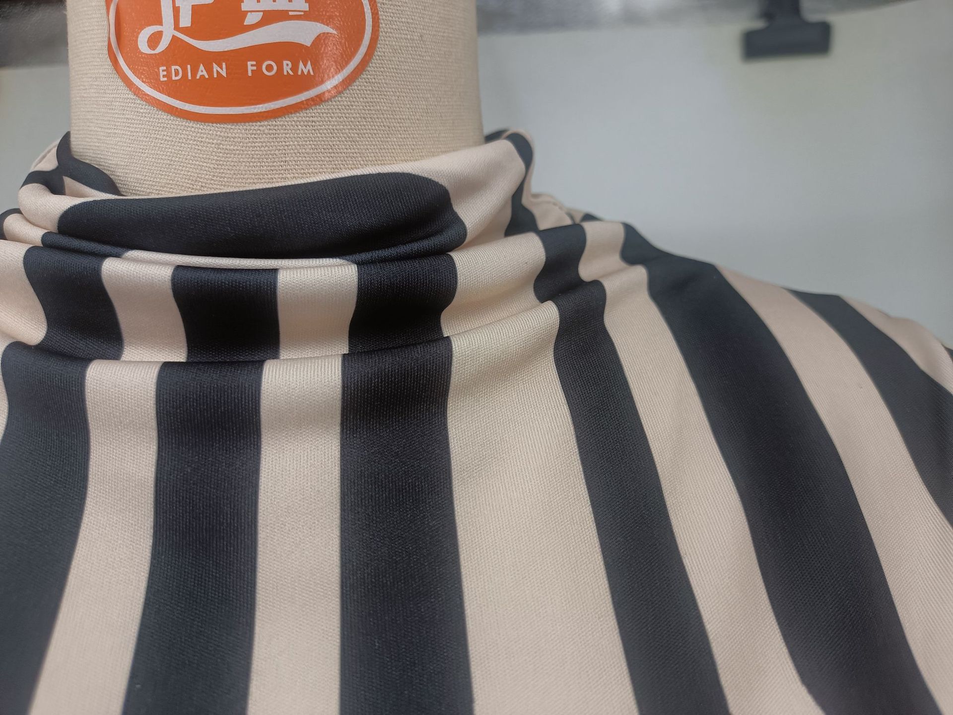 Women Turtleneck Striped Print Sleeveless Dress