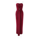Women backless maxi dress