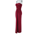 Women backless maxi dress