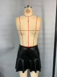 Women Sexy PU Skirt