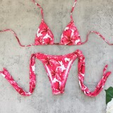 Women Printed Bikini, Beach Sexy Swimsuit, Three-Piece