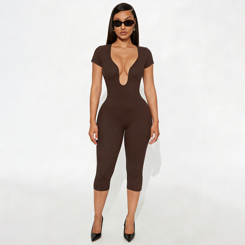 U-Neck Jumpsuit for Casual Evening Wear