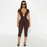 Women Sexy U-Neck Jumpsuit