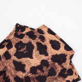 Women Sexy Leopard Print Sleeveless Mini Dress