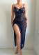 Women sexy lace see-through bodysuit/lingerie two-piece set