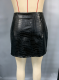Women Sexy PU Leather Bodycon Skirt