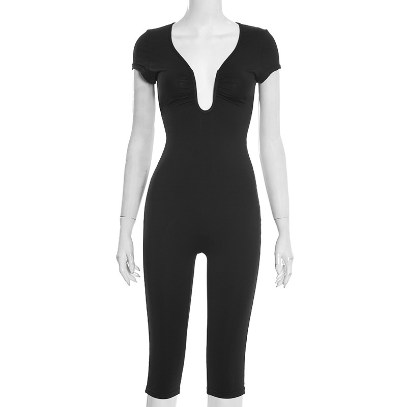 U-Neck Jumpsuit for Casual Evening Wear