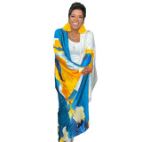 Women Print Dress Robe
