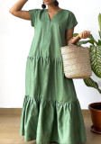 Women Spring/Summer Multi-Layer Patchwork Dress