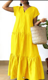 Women Spring/Summer Multi-Layer Patchwork Dress