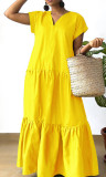 Women Spring/Summer Multi-Layer Patchwork Dress