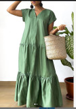 Women Spring/Summer Multi-Layer Patchwork Dress