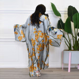Women Print Dress Robe