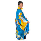Women Print Dress Robe
