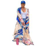 Women Print Dress Robe