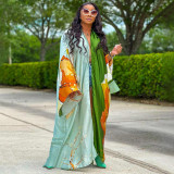 Women Print Dress Robe