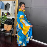 Women Print Dress Robe