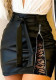 Women sexy color-blocked lace zipper skirt