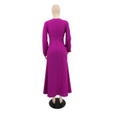 Women Casual Elegant Long-Sleeved Dress