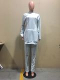 Women Winter Hoodies Fleece Top and Pant Two-Piece Set