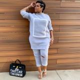 Women Winter Hoodies Fleece Top and Pant Two-Piece Set
