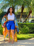 Women Print Dress Robe