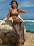 Holidays Women Lace Hollow Three Piece Bikini Swimsuit