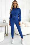 Spring Autumn Women Casual Hooded Sports Two Piece Pants Set