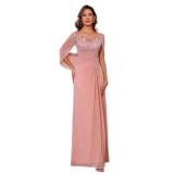 Summer Women Lace Applique Chiffon Mother of the Bride Evening Dress