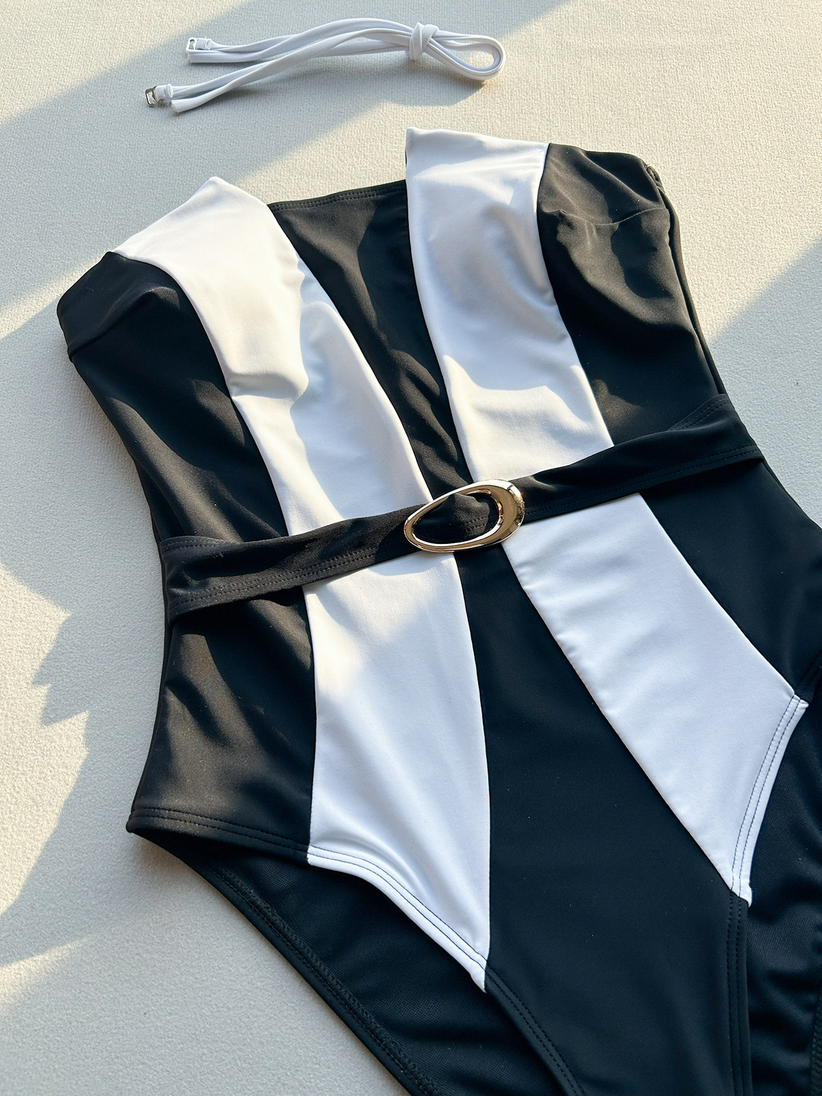 Patchwork One-Piece Swimsuit for Summer Beachwear